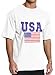 Aiyino Men's Graphic Tees, Short Sleeve USA Flag Crewneck Casual American Patriotic Regular T-Shirt for Men