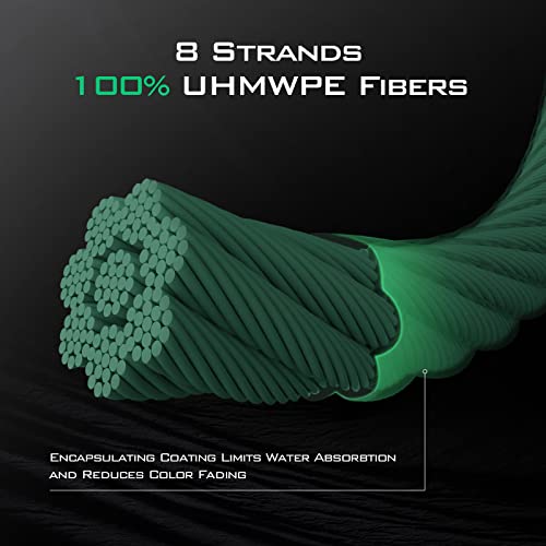 KastKing Superpower Silky8 Braided Fishing Line, Grass Green, 8 Strands, 50 LB, 500 Yds by KastKing - Image 3