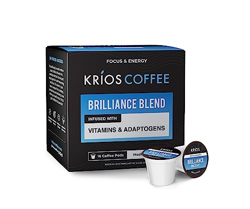 Krios Coffee Brilliance Coffee Pods, Enhance Energy & Focus with