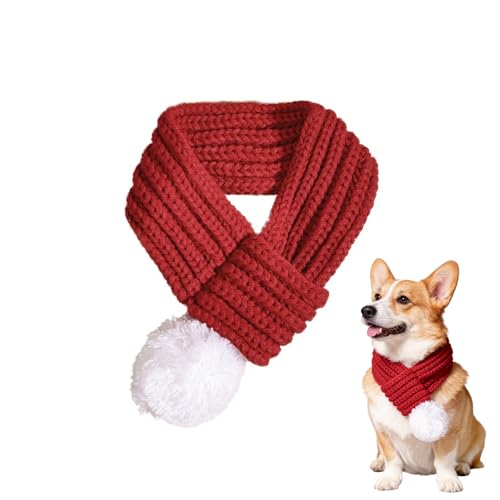 Dog Christmas Scarf,Christmas Dog Bandana Cat Santa Outfit L