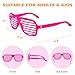 FANELEQU 60 Pack Shutter Shades Glasses Bulk Party Favors, 80s Neon Color Plastic Glasses Eyewear Party Supplies for Kids Adult
