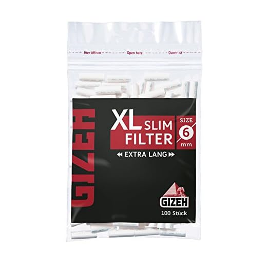 Gizeh Black XL Slim Filter 6mm Extra Lange Zigarettenfilter 50x 100 (5000)