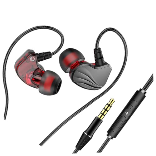 Kisangel Klinkenstecker In Ear Kopfhörer mit Bass Kabelgebundene Ohrhörer mit Weichen Silikonaufsätzen TPE Kabel Kompatibel mit Smartphones Tablets Notebooks Geräten