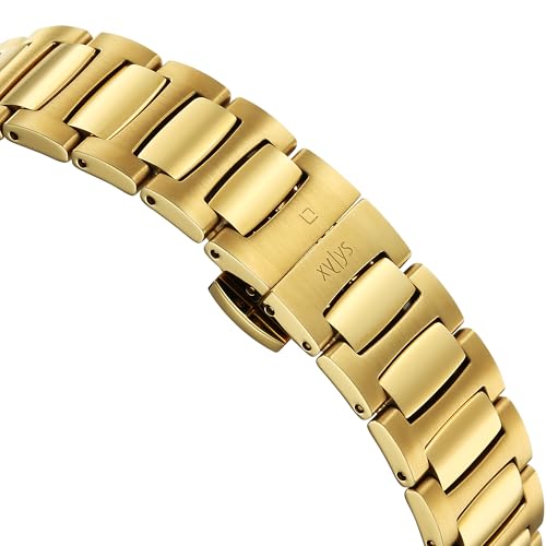 Image of Xylys Duet Swiss Analog Golden Stainless Steel Strap Green Dial Watch for Women