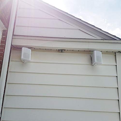 Herdio 5.25 Inches 300 Watts Indoor Outdoor Patio Bluetooth Speakers with Superior Stereo Dome Tweeter All Weather Wired Wall Mount System (White) by Herdio - Image 9
