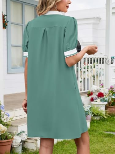 Image of JOCAFIYE Summer Dresses for Women 2026 Cute Cap Sleeve V-Neck Mini Dress