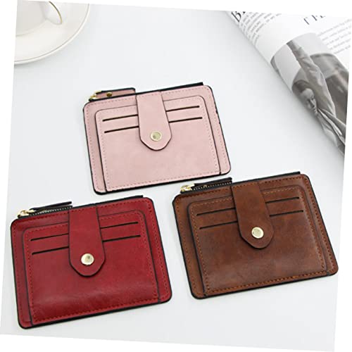 Pu Leather Women's Wallet Card Pack Zipper Clutch for Office Parties Id Passport3
