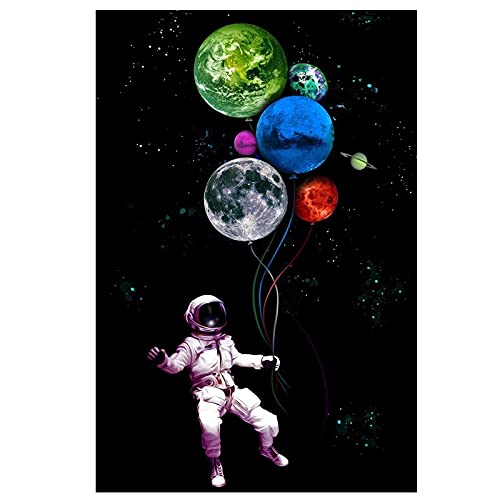 宇宙飛行士の猿 グラフィックアート ポスター 607mm×607mm 宇宙