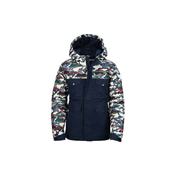 Arctix Boys Slalom Insulated Winter Jacket, White Multi Camo, Medium