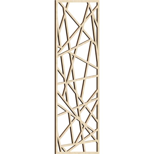 Image of Conway Decorative Pierced Fretwork Wood Wall Panels, 17 3 /8 inchW x 44 3 /8 inchH x 3 /8 inchT, Birch