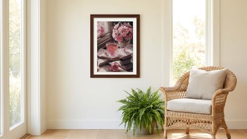 Image of Books and Flowers Stamped Cross Stitch Kits,Flower Embroidery Starter Kit for Adult Beginners, 11CT Cross-Stitch Patterns Dimensions Kit Arts,Needlepoint Kit Crafts for Home Decor 15.7x11.8 inch