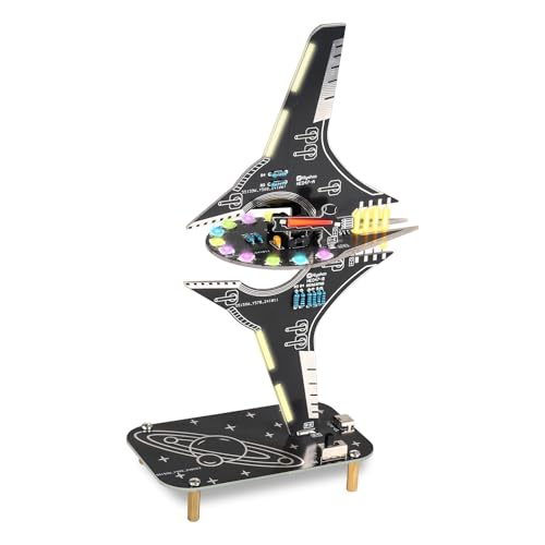 Starship Soldering Practice Kit, Sci-Fi Spaceship DIY LED Light Kit, Fun Electronics Learning Kit for School Projects & Cool Desk Decor Present for Teens & Adults