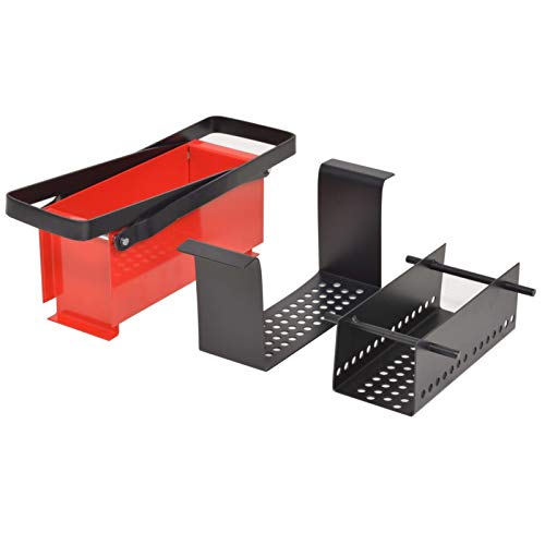 Tidyard Paper Log Briquette Maker Steel, Recycle Newspapers and Waste Paper by Pressing into Fuel 13.4"x5.5"x5.5" Black and Red