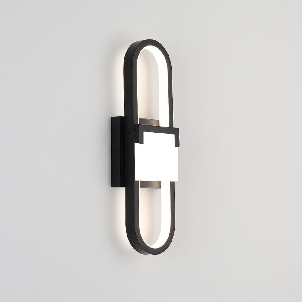 Luces de pared negras de 18W con tecnología LED integrada y alta eficiencia lumínica