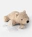 Organic Pacifier Holder- Orthodontic Baby Pacifier with Animal & Microwaveable Soothie & Natural Teether & Pacifier Clip - PureLittle Bear: Natural Pacifier Stuffed Animal Paci Plushies Binky Buddy