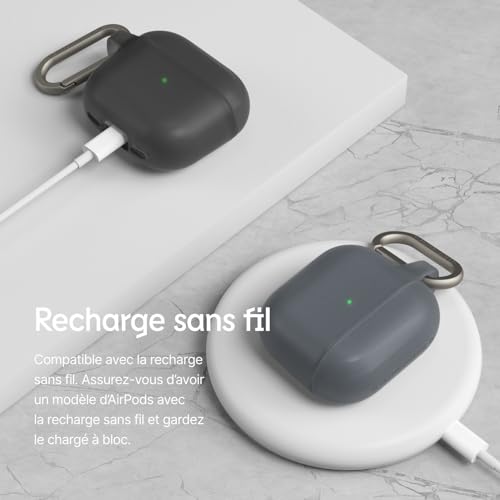 Coque AirPods 4 haut de gamme RHINOSHIELD Vert Sauge Standard Set - 5