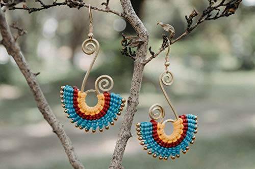 Tribal Earrings, Thai Artisan Earrings, Bohemian Earrings, Boho Earrings, Fair Trade Earrings, Hippie Earrings, Gift for her