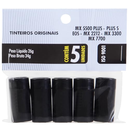 5 Rolete de Tinta para Etiquetadora Fixxar Tinteiro MX 5500, Plus, Plus S