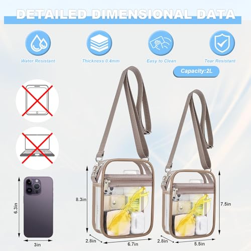Clear Bag for Stadium Events Small Clear Purse CrossBody Bag for Men and Women Sports Events Festivals2