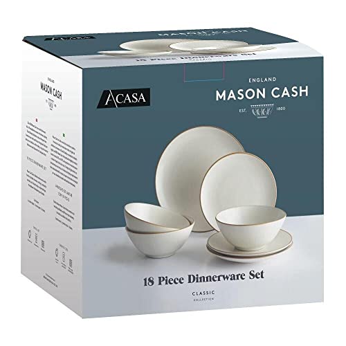 Aparelho de Jantar Bege com 18 Peças - Mason Cash