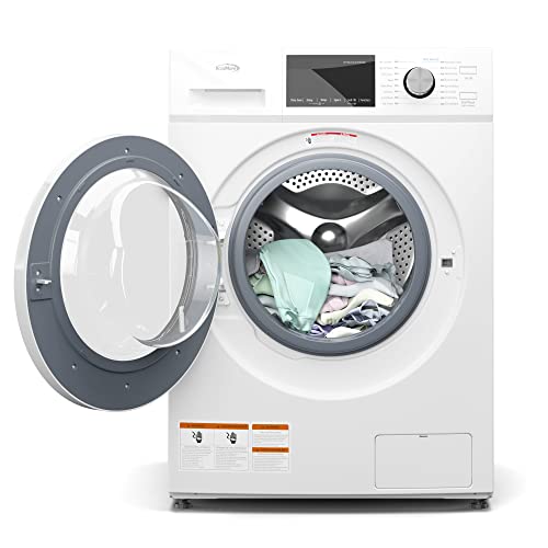 Image of KoolMore 24 inch Front Load Washing Machine, 2.7 Cu. Ft., Space Saving Unit with 20-Minute Quick Wash, 12 Washing Cycles, Quiet Inverter Motor [White] [120V] (FLW-3CWH)