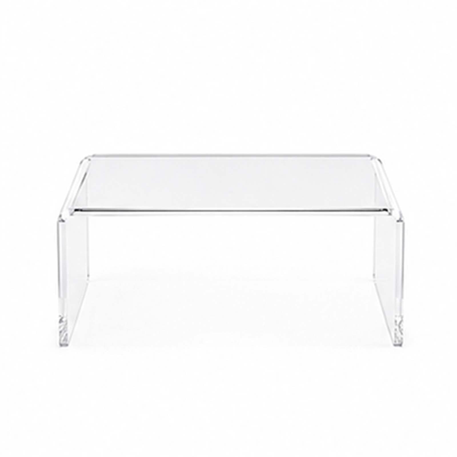WOFDALY Clear Acrylic Display Shelf U Shaped Countertop Organizer Stand Space Saving Desktop Storage Rack for Office Home and Retail Display,25cm*20cm*15cm