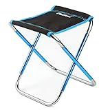 Azarxis Camping Hocker, klappbar und Leicht, Faltbar Hocker für Kinder Angeln Picknick Outdoor (Schwarz)