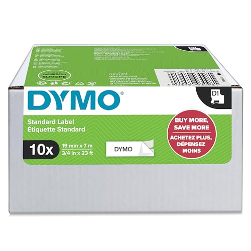 Recharge DYMO D1 19mm pour organiser le bureau et classer les dossiers proprement