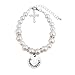 KUIYAI Goddaughter Pearl Bracelet First Communion Bracelet Christening Gift (Goddaughter Pearl Bracelet)