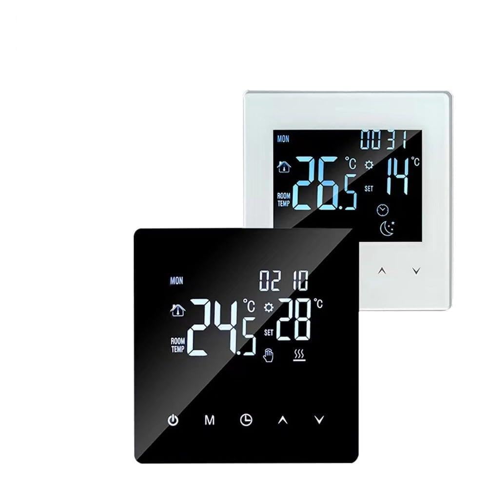 Thermostat WiFi chauffage au sol 25A 5000W blanc pour application Tuya