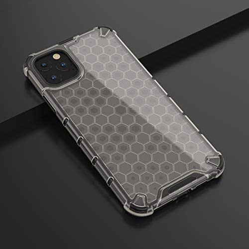 Image of Glasgow Back Case Cover Compatible with Apple iPhone 11 Pro Max (Honeycomb Pattern) - Black