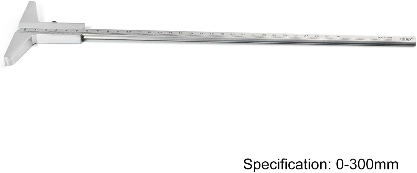 Utoolmart 0-300mm Depth Vernier Caliper Micrometer Gauge Measuring Tool 0.02mm Resolution 1 Pcs