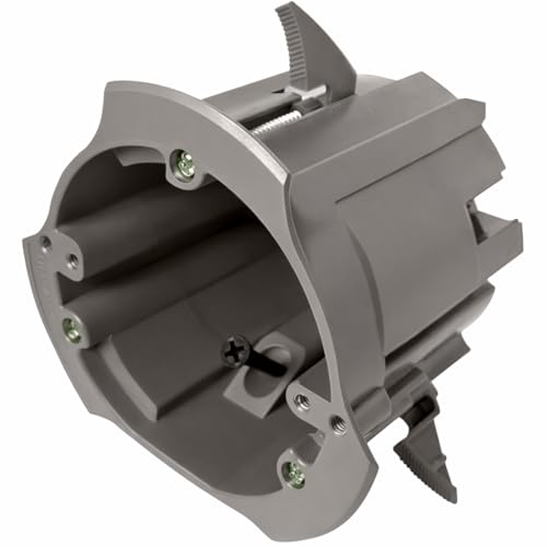 SmarToggle 3.5 Round Ceiling Light Fixture Box Old Work Electrical Box for Stud or No-Stud Mount |Rated 50 lbs | 3/4 Toggle Depth | Pilot Locator & Scoring Burrs for Perfect Alignment