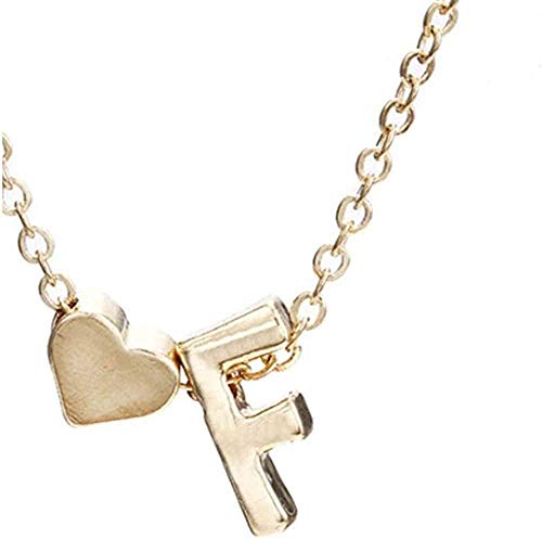 Preisvergleich Produktbild CKAWM Halskette Schmuck Frau Anhänger Herzförmige Halskette Persönlichkeit Brief Anhänger Anhänger Halskette Damen