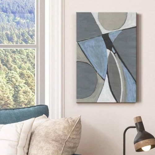 Impression sur toile de qualité galerie géométrique avec cadre