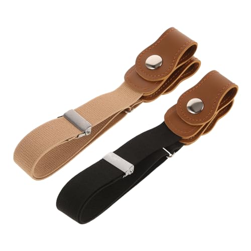 2pcs Elastic Waist Belts for Boys and Stretchy No Buckle Waistband and Reusable Waist Belts for Pants Dresses School Uniforms Stylish and Teen Accessories