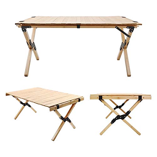Amazon | CHANODUG OUTDOOR ウッドロールテーブル 収納ケース付き