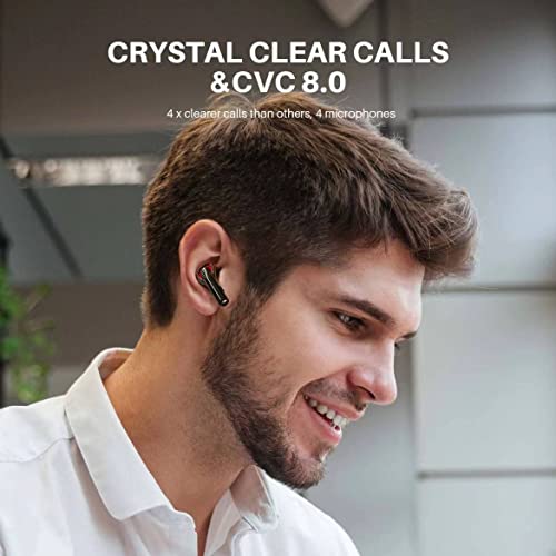 Tribit FlyBuds C1: Upgraded Wireless Earbuds with Bluetooth 5.2, 50H Playtime, and Noise Reduction