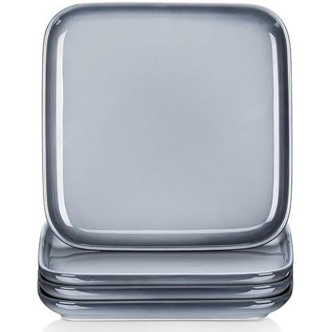 LOVECASA Set of 4 Stoneware Plates Cover