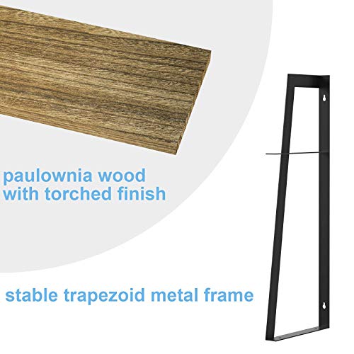 Sriwatanafloatingwallshelves2tierrusticwoodshelvesforbedoombathroomlivingroomkitchencarbonizedblack  Urban Country Home Decor Sriwatana floating wall shelves 2 tier rustic wood shelves for bedoom bathroom living room kitchencarbonized black  urban country home decor