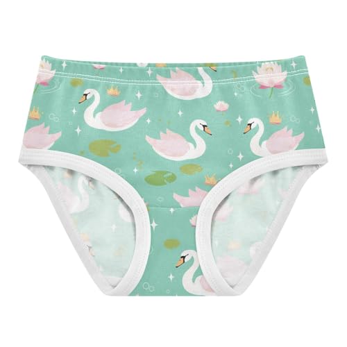 Wusikd Green Swans Crowns Girls' Underwear Cotton Pink Girls Briefs Soft Toddler Underwear 2T