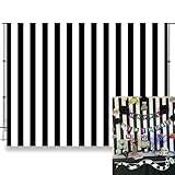 KUKUSOUL 7x5ft Black White Strips Photography Backdrop Striped Photography Backdrop Birthday Party Wedding Baby Shower Decoration Photo Studio Props KU238