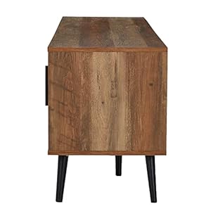 Jomeedmidcenturymodernwoodentvstandentertainmentcenterconsolewithopenshelvingand2cabinetsfortelevisionsupto65incheswalnut Urban Country Home Decor Jomeed mid century modern wooden tv stand entertainment center console with open shelving and 2 cabinets for televisions up to 65 inches walnut urban country home decor