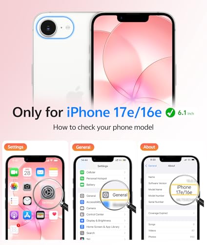 Image of FNTCASE for iPhone 17e Case: iPhone 16e Phone Case [Compatible with Magsafe] Translucent Matte Cases with [Screen Protector] Military Grade Shockproof Protective Phone Cover - Light Pink