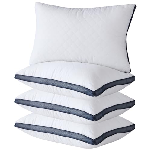 Meoflaw Pillows for Sleeping (4-Pack) Luxury Hotel Pillows Queen Size Set of 4 Bed Pillows for Side and Back Sleeper (Queen)