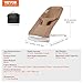 VEVOR Baby Bouncer, Folding Bouncer Seat for Babies 0-9 Months, Newborn Bouncer Chair with 2 Reclining Angles & 3-Point Harness, Portable Infant Rocker with Carrying Bag for Indoors Outdoors, Camel
