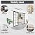 BARNSMITH 72in x 84in Double Glass Barn Door with 13FT Top Mounted Hardware Kit, 5-lite Modern Black Aluminum Tempered Frosted Glass Sliding Door, Assemble Required(2 * 36inx 84in)