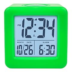 Equity 73003 Green Soft Cube LCD Alarm Clock with Smart Light product