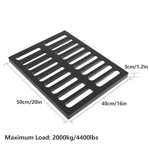 Grille d'évacuation robuste avec capacité de charge 2000 kg