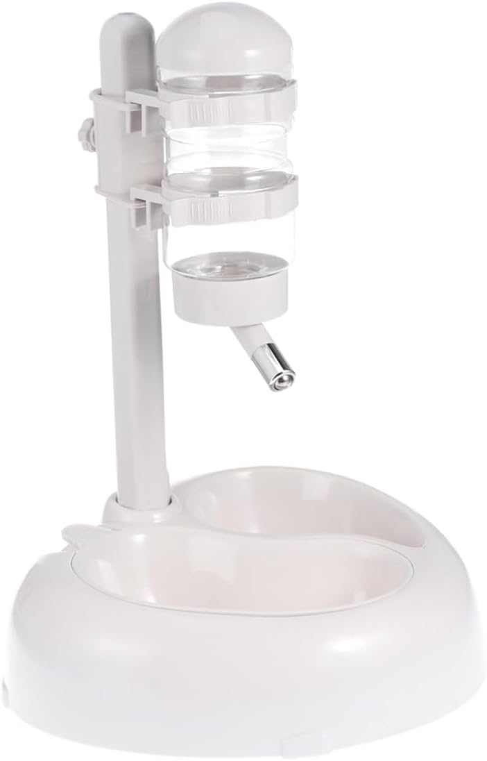 HEMOTON Hanging Pet Drinking Fountain Automatic Water Dispenser for Dogs and Cats Rotary Design with Non Slip Base Easy to Pet Supplies White